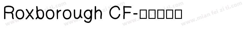 Roxborough CF字体转换